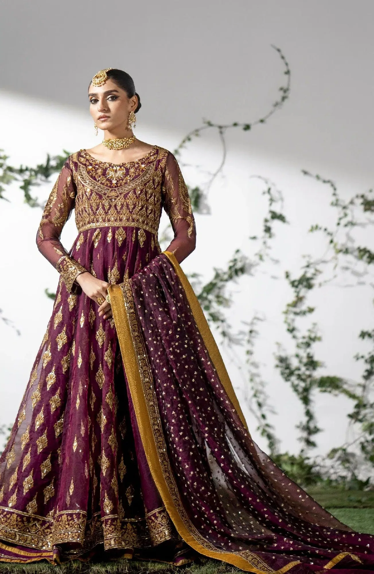 Maryum N Maria Alaia Wedding Formals Magenta Organza – view 1 – Poshaq