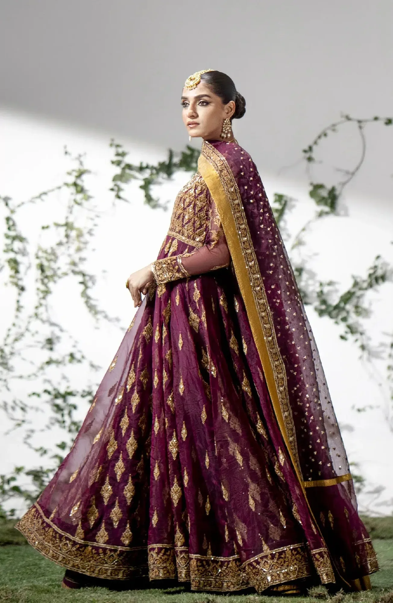 Maryum N Maria Alaia Wedding Formals Magenta Organza – view 2 – Poshaq