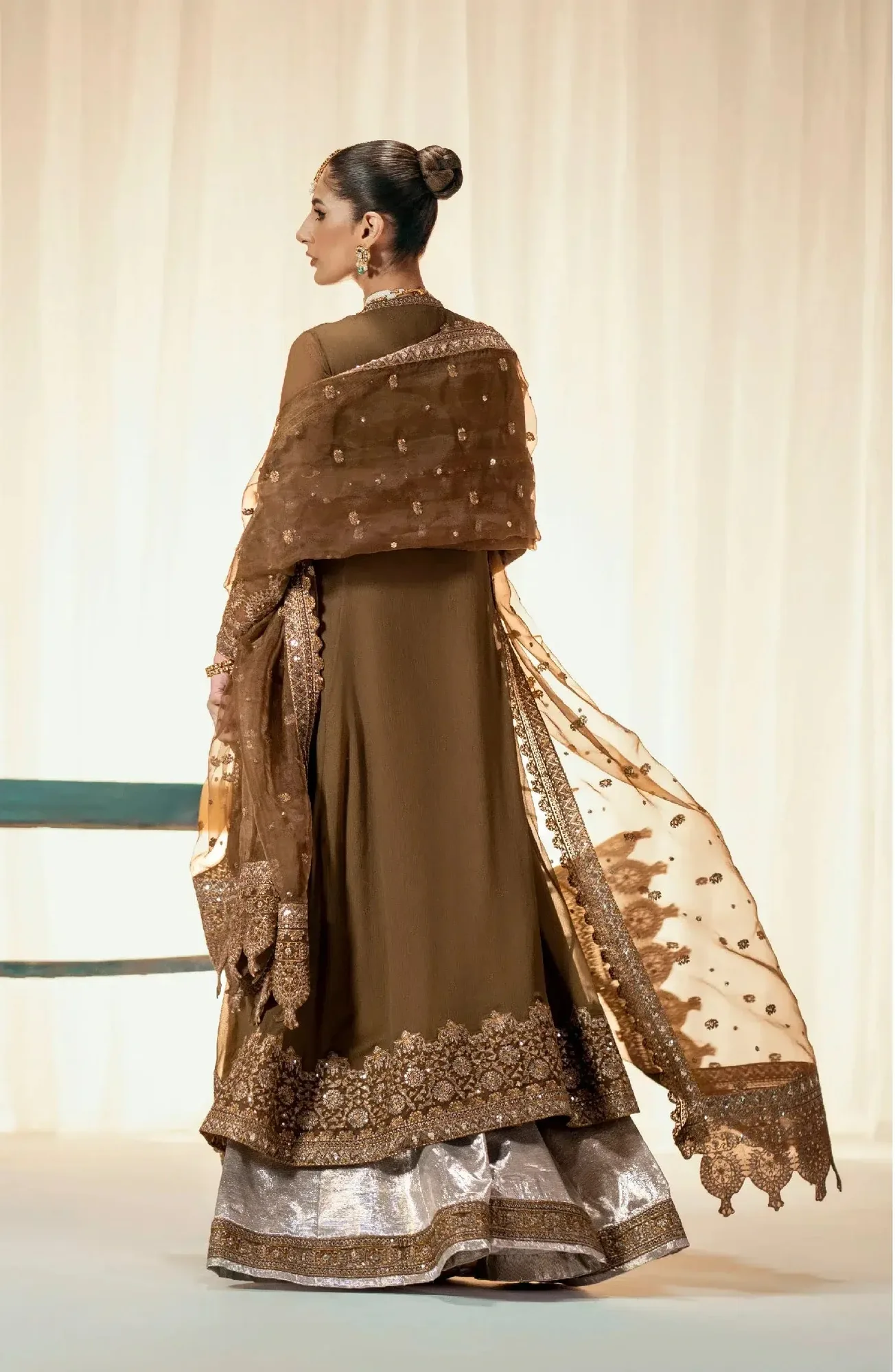 Maryum N Maria Alaia Wedding Formals Green Organza – view 2 – Poshaq