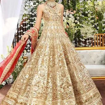 Maryum N Maria Bridals Selection22 Gold Organza – view 2 – Poshaq