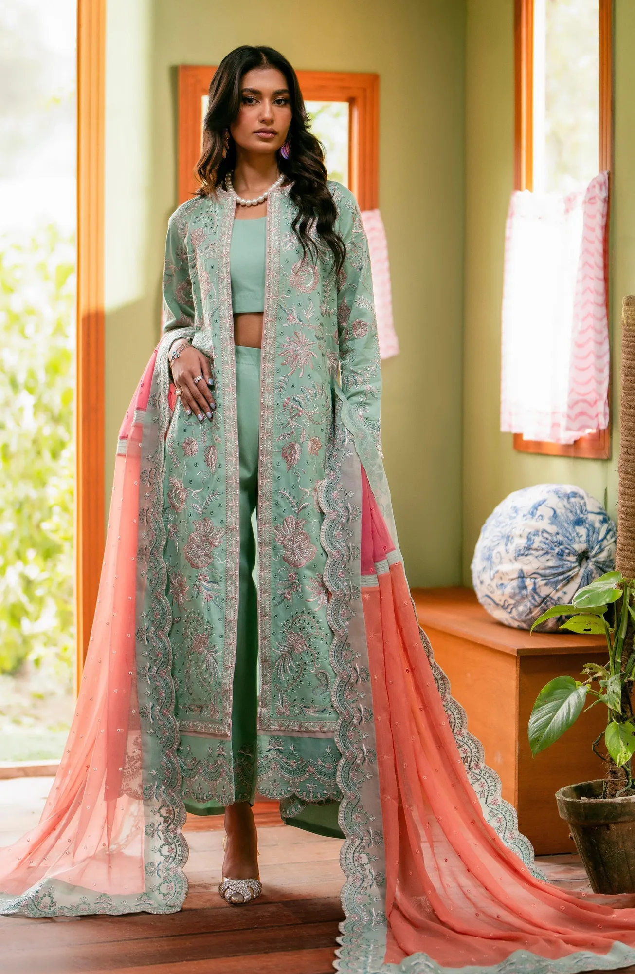 Maryum N Maria Luxury Lawn 24 Organza – view 1 – Poshaq