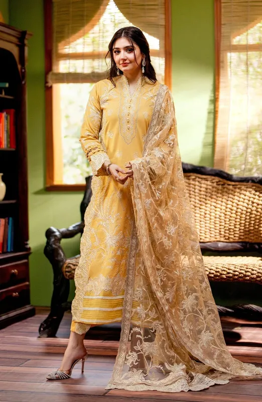 Maryum N Maria Luxury Lawn 24 Organza – view 1 – Poshaq