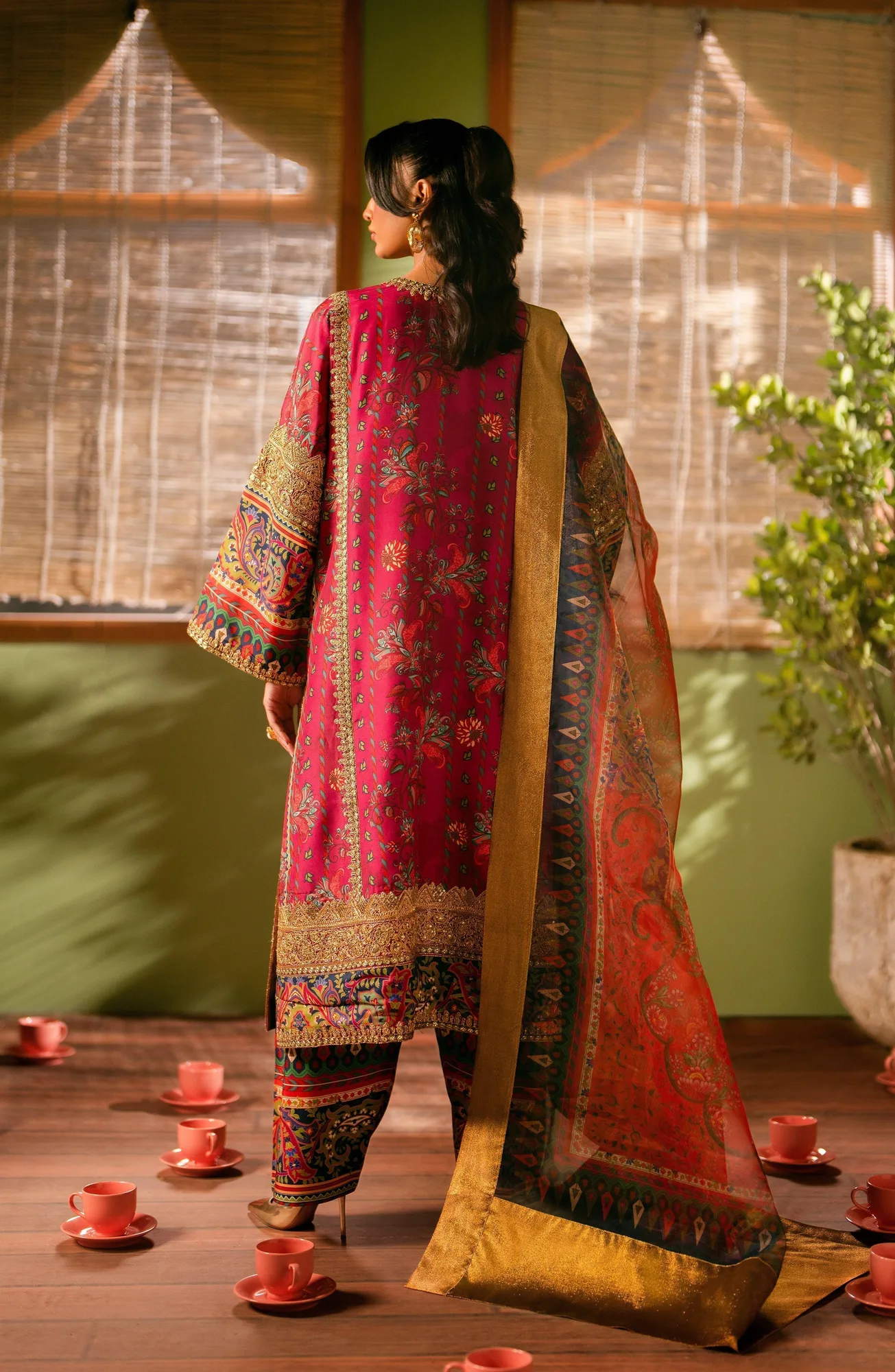 Maryum N Maria Luxury Lawn 24 Purple Organza – view 2 – Poshaq
