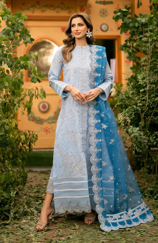 Maryum N Maria Luxury Lawn 24 Organza – view 1 – Poshaq