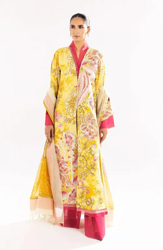 Maryum N Maria Eid Luxury Lawn 24 Yellow Organza – view 1 – Poshaq