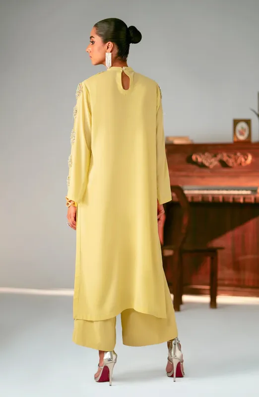 Maryum N Maria Pret A Luxe Green Georgette – view 1 – Poshaq