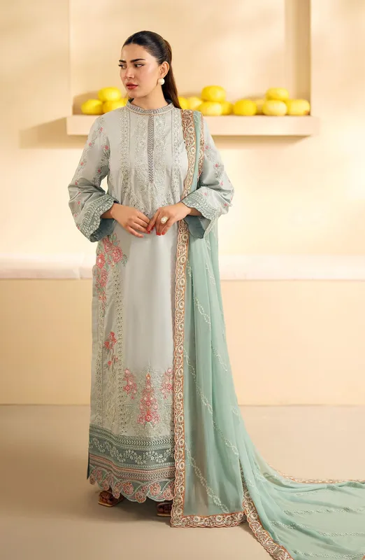 Maryum N Maria Eid Edit 24 Blue Organza – view 1 – Poshaq