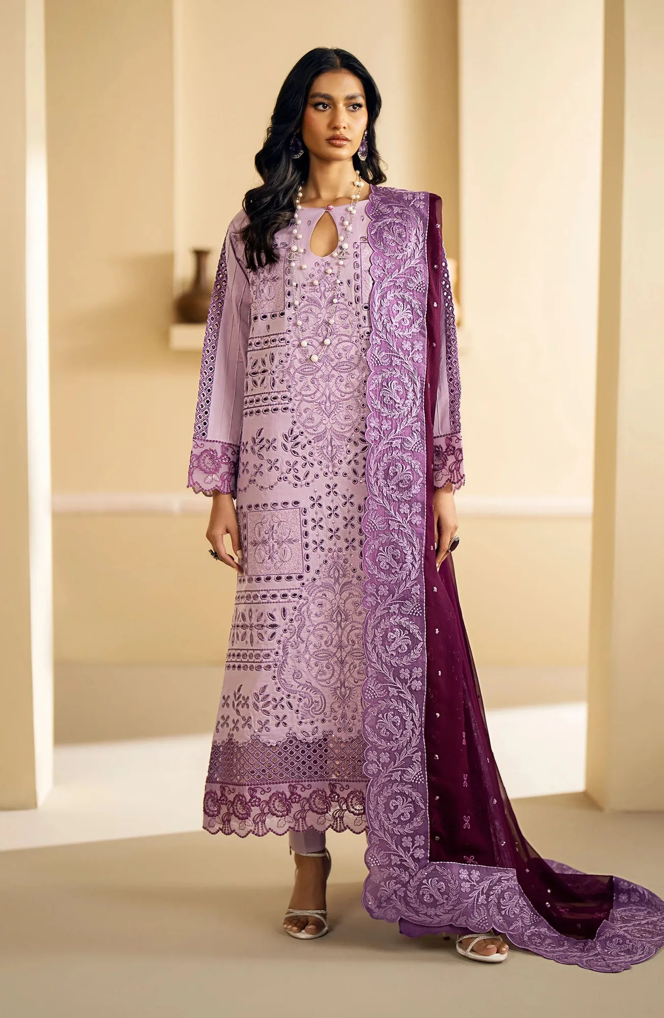 Maryum N Maria Eid Edit 24 Purple Organza – view 1 – Poshaq
