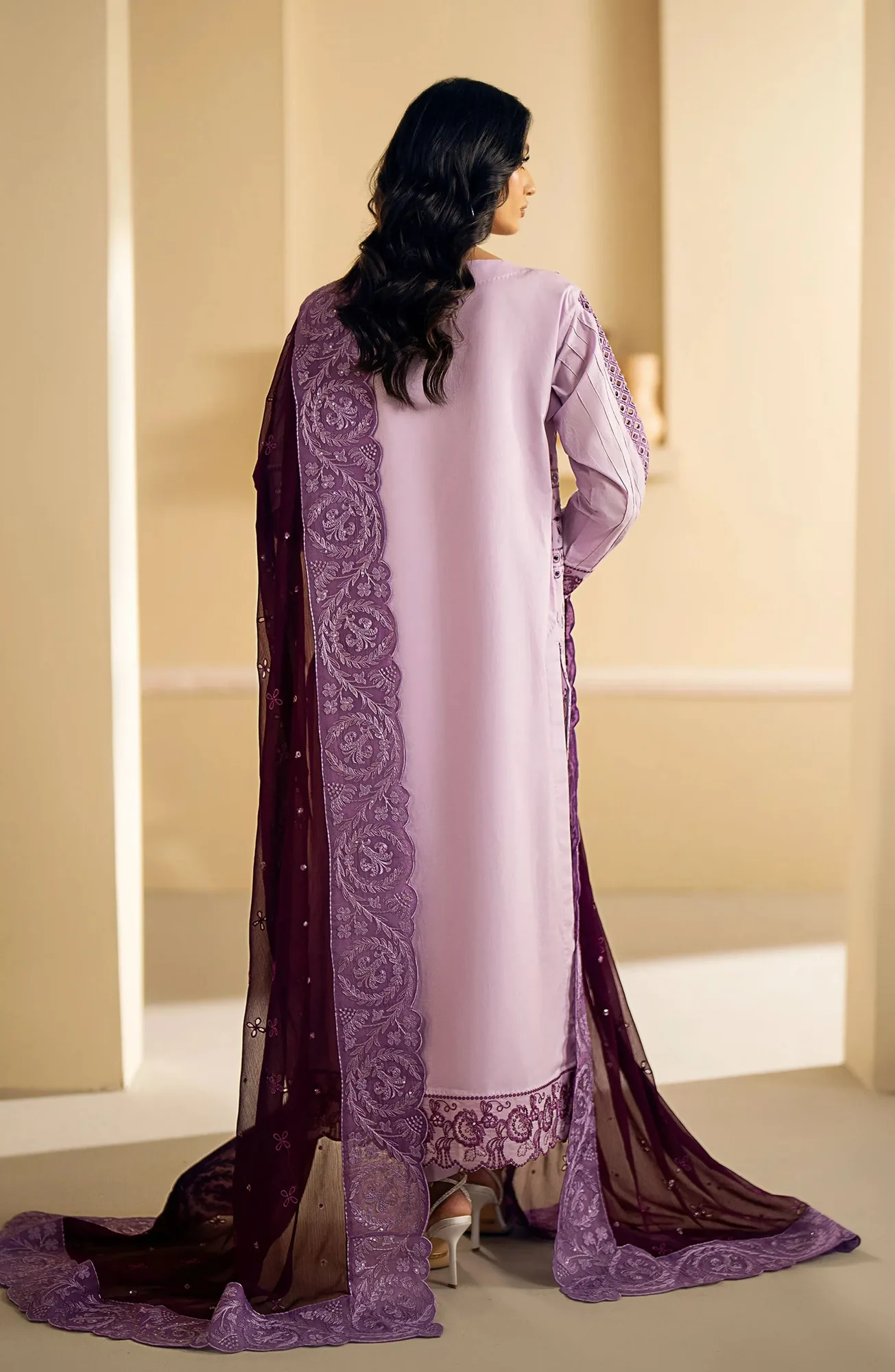 Maryum N Maria Eid Edit 24 Purple Organza – view 2 – Poshaq