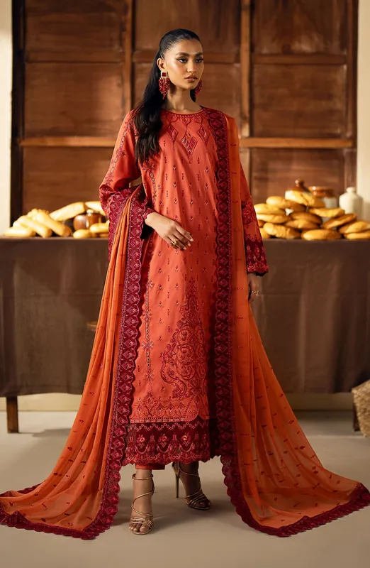 Maryum N Maria Eid Edit 24 Orange Organza – view 1 – Poshaq