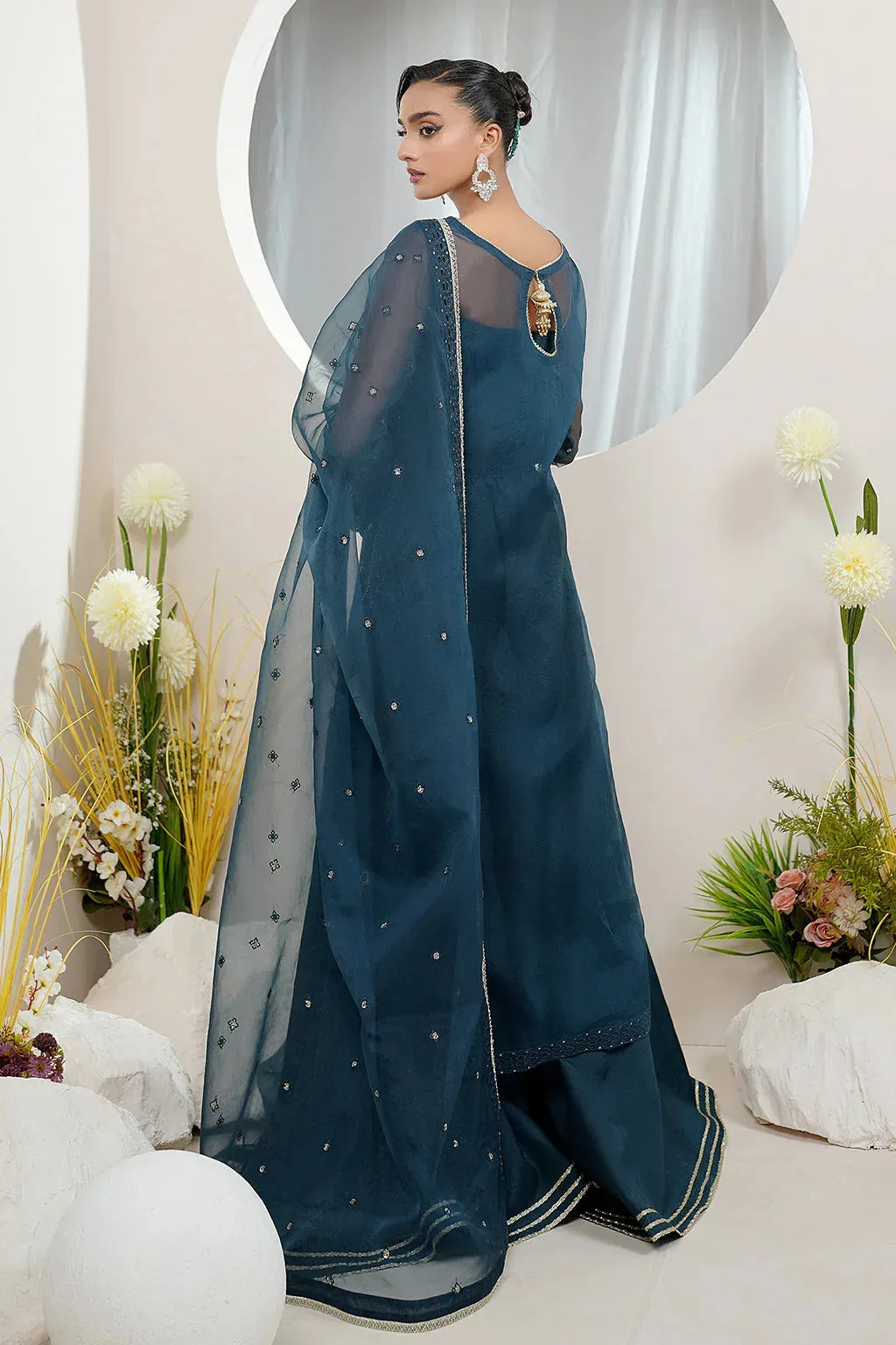 Maryams Embellished Pret Zinc Organza – view 2 – Poshaq