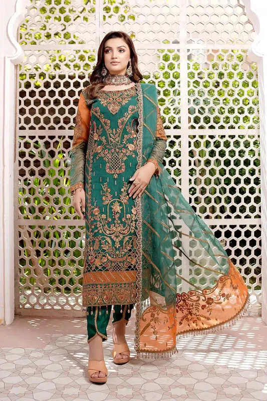 Maryams Lemilsa Formals 23 Green Organza – view 1 – Poshaq