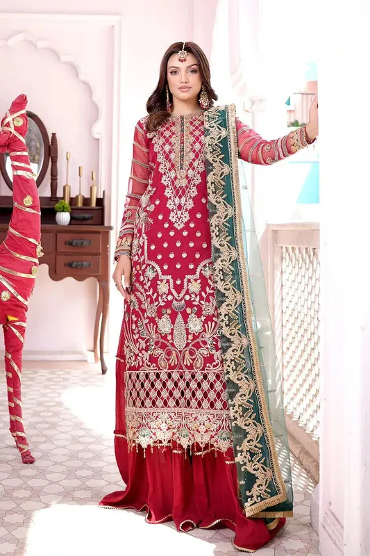 Maryams Lemilsa Formals 23 Red Organza – view 1 – Poshaq