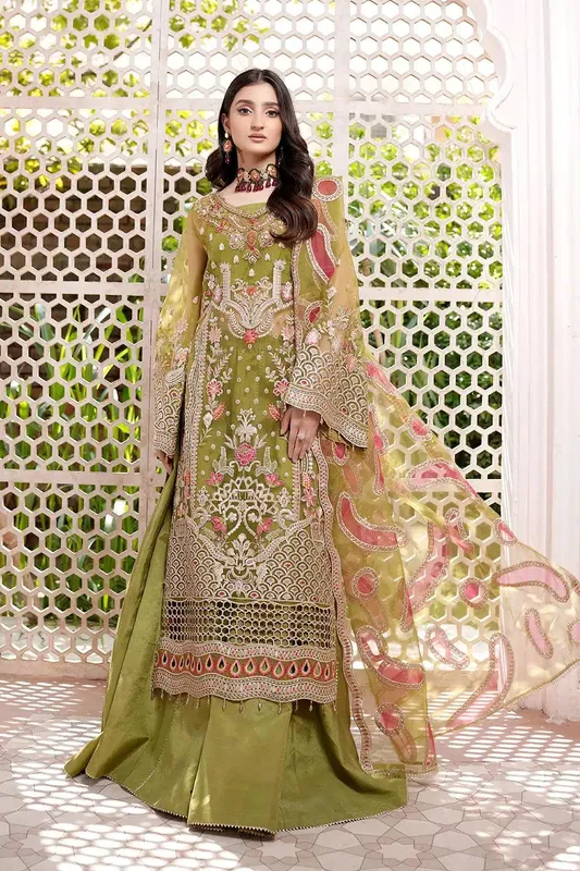 Maryams Lemilsa Formals 23 Green Organza – view 1 – Poshaq