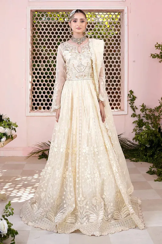 Maryams Lemilsa Formals 23 Cream Organza – view 1 – Poshaq