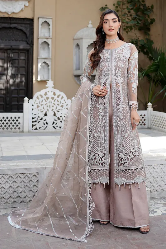 Maryams Lemilsa Collection Pink Organza – view 1 – Poshaq