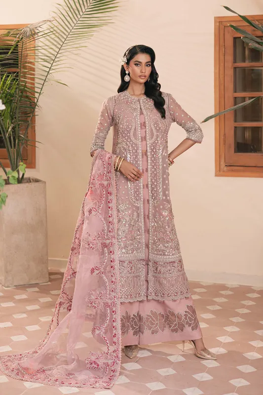 Maryam Hussain Marwa Luxury Formals 24 Pink Raw Silk – view 1 – Poshaq