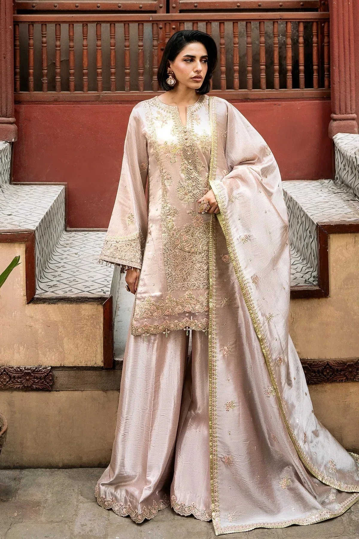 Mina Kashif Noor Jahan Wedding Formals Lavender Masoori – view 1 – Poshaq