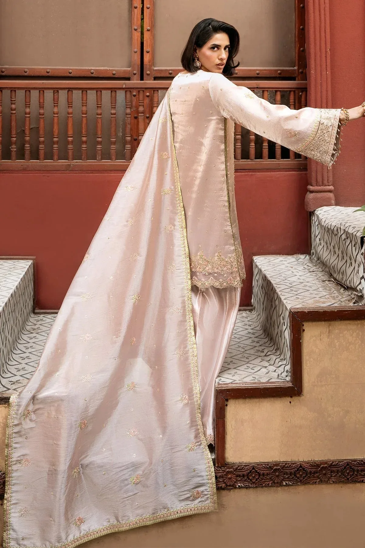 Mina Kashif Noor Jahan Wedding Formals Lavender Masoori – view 2 – Poshaq