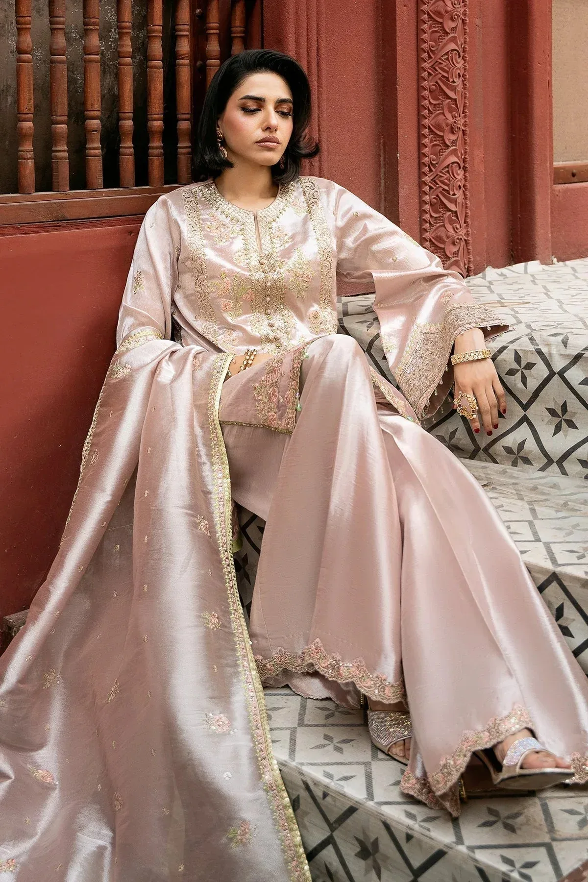 Mina Kashif Noor Jahan Wedding Formals Lavender Masoori – view 6 – Poshaq
