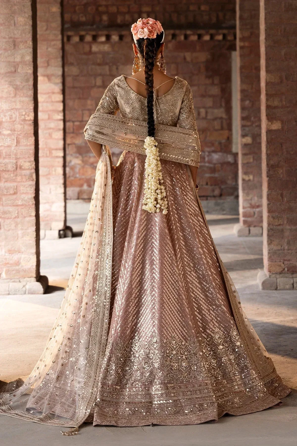 Mina Kashif Virsa Wedding Formals Skin Masoori – view 2 – Poshaq