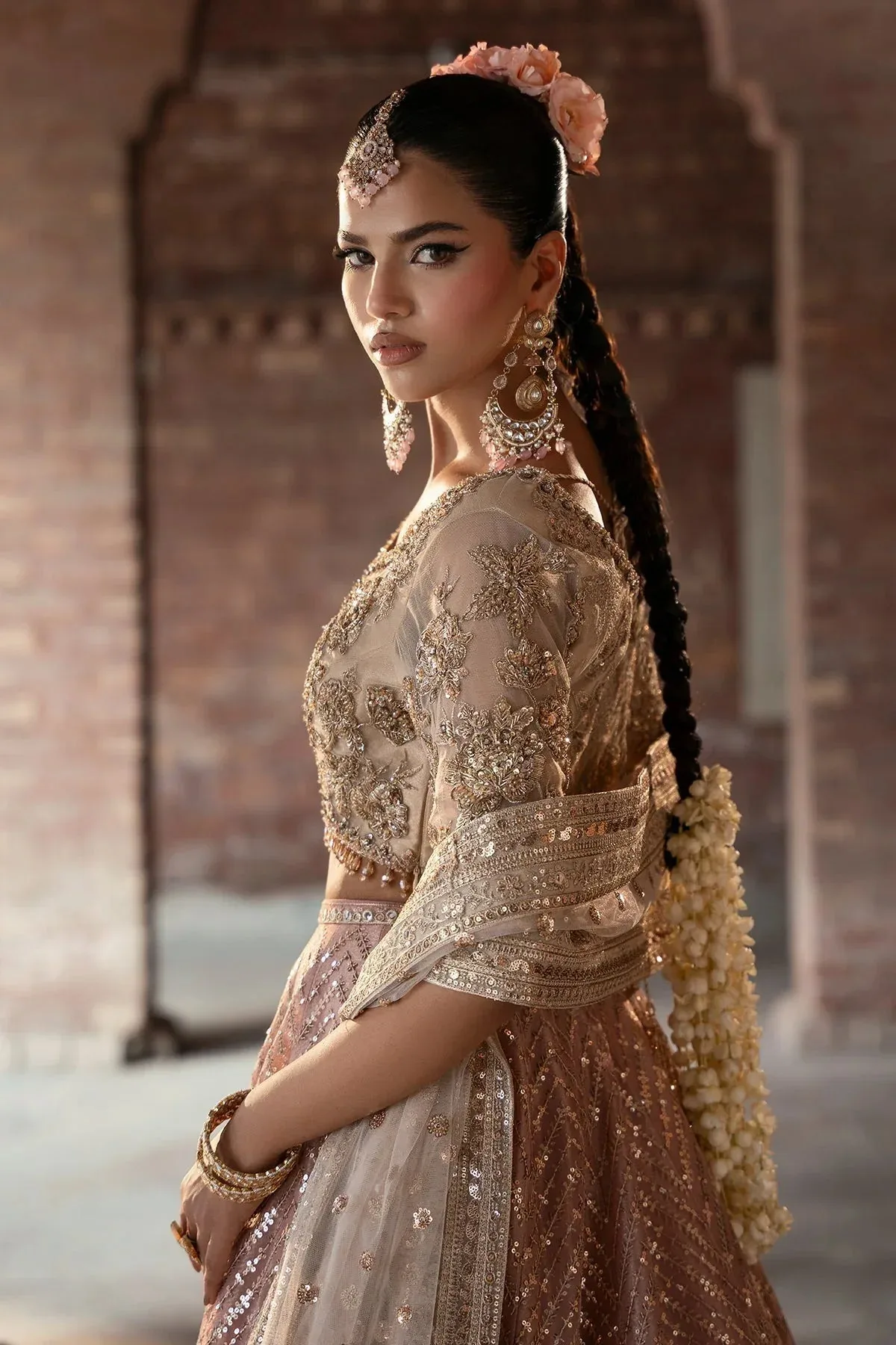 Mina Kashif Virsa Wedding Formals Skin Masoori – view 5 – Poshaq