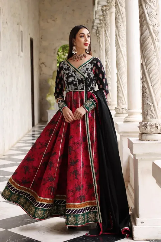 Mina Kashif Festive Lawn Black Cotton – view 1 – Poshaq