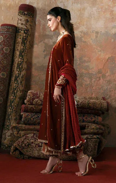 Maya Viola Luxe Velvet 25 Orange Velvet – view 4 – Poshaq