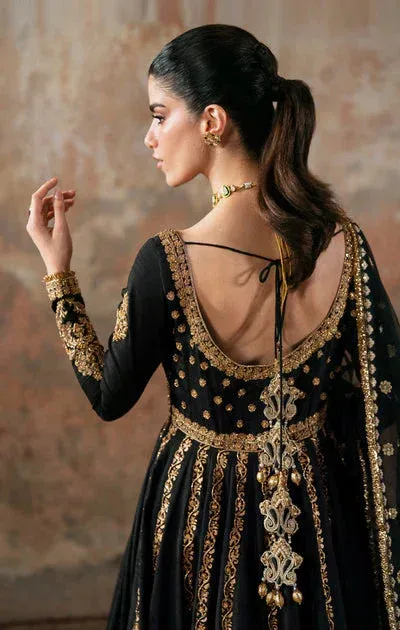 Maya Viola Luxe Velvet 25 Black Raw Silk – view 4 – Poshaq