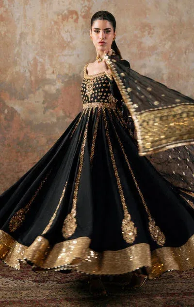 Maya Viola Luxe Velvet 25 Black Raw Silk – view 5 – Poshaq