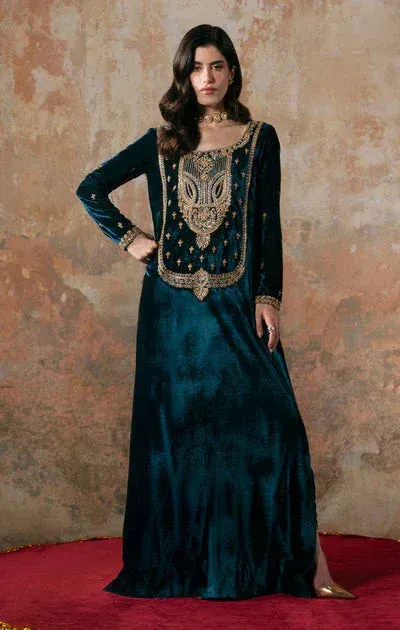 Maya Viola Luxe Velvet 25 Teal Velvet – view 1 – Poshaq