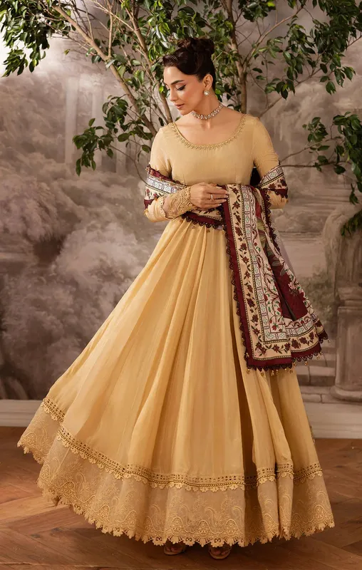 Maya Eloura Silk Pret 25 beige gold Tissue – view 1 – Poshaq