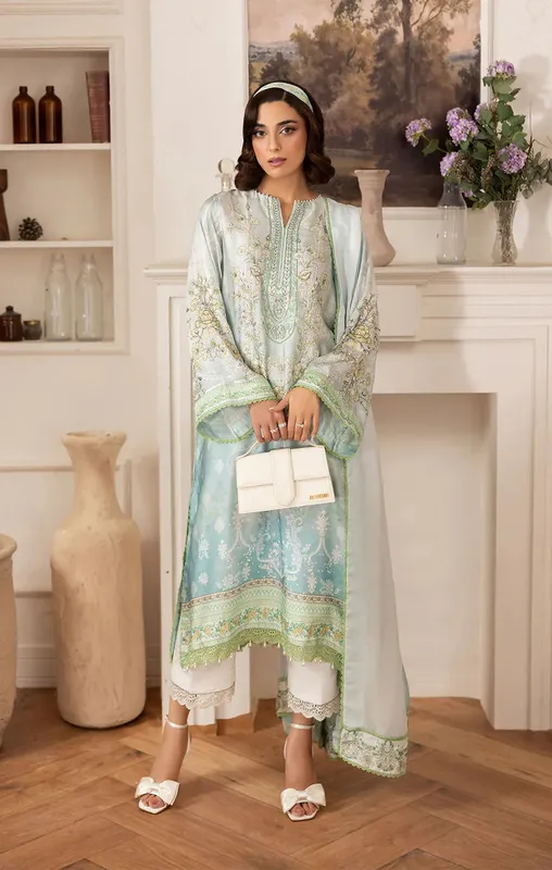 Maya Eloura Silk Pret 25 mint green Silk – view 1 – Poshaq