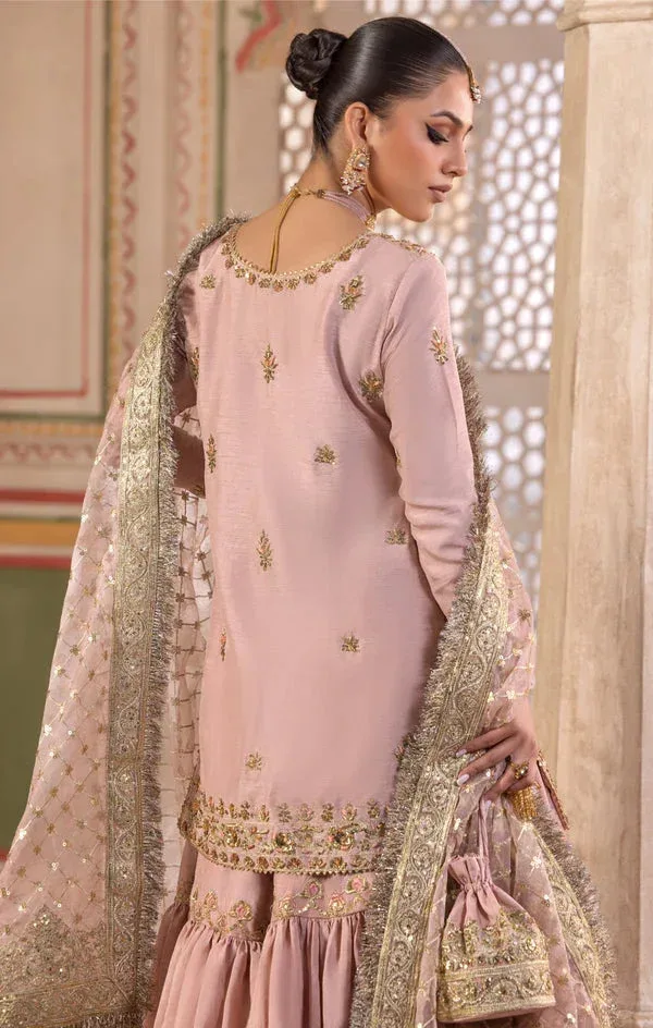 Maya Mehr o Mah dusty tea pink Raw Silk – view 2 – Poshaq