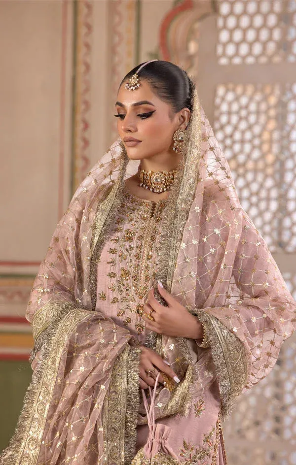 Maya Mehr o Mah dusty tea pink Raw Silk – view 4 – Poshaq