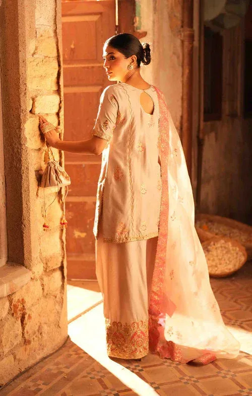 Maya Dil ki Batain Ivory Organza – view 2 – Poshaq