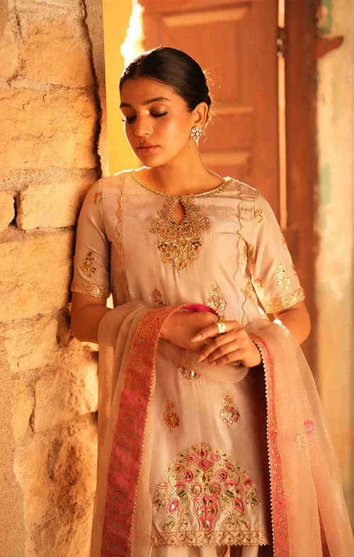 Maya Dil ki Batain Ivory Organza – view 3 – Poshaq