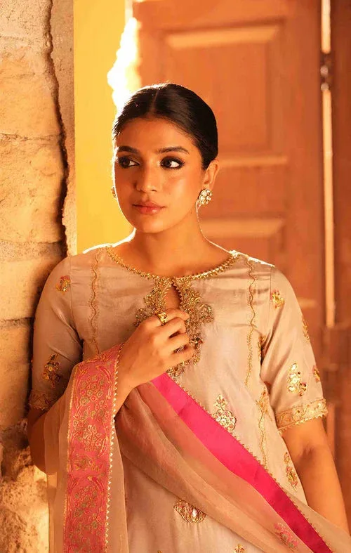 Maya Dil ki Batain Ivory Organza – view 4 – Poshaq