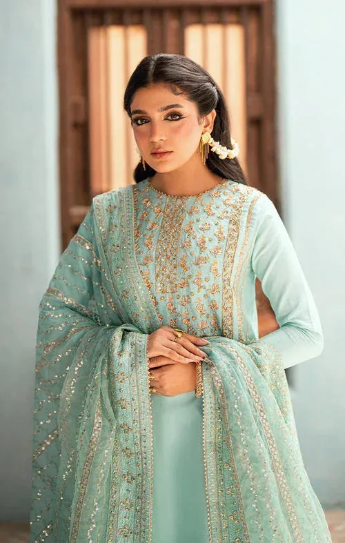 Maya Dil ki Batain Mint Green Organza – view 4 – Poshaq