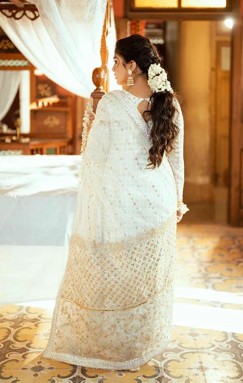 Maya Dil ki Batain Ivory Raw Silk – view 2 – Poshaq