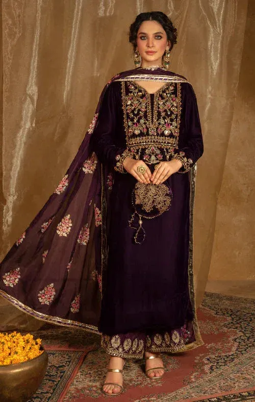 Maya Raazi Velvet 24 Deep Purple Velvet – view 1 – Poshaq