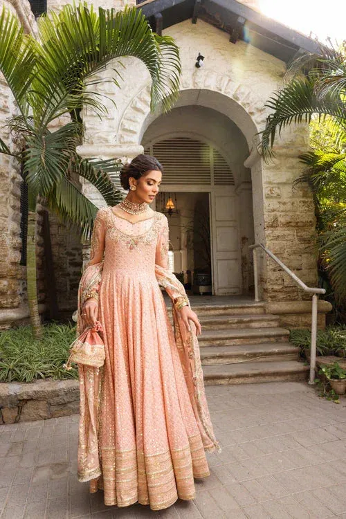 Maya Wedding Formal Meherbano Pink Raw Silk – view 1 – Poshaq