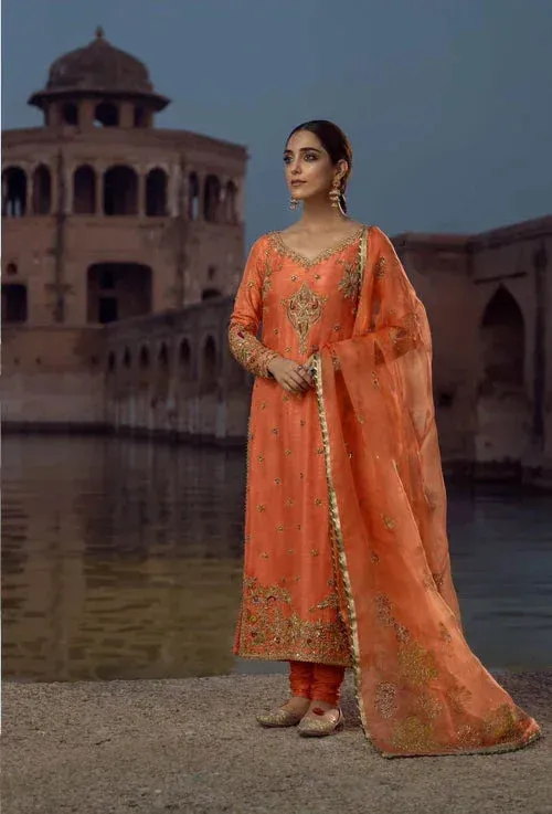 Maya Wedding Formal Ulfat Purple Raw Silk – view 1 – Poshaq