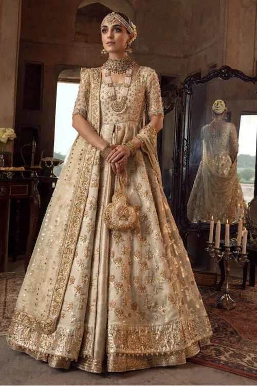 Maya Wedding Formal Ulfat Ivory Organza – view 1 – Poshaq