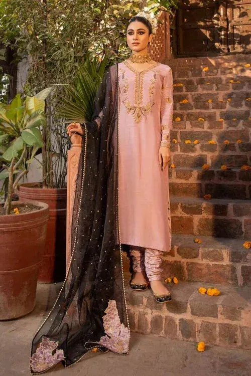 Maya Wedding Formal Humnawa Lilac Raw Silk – view 1 – Poshaq