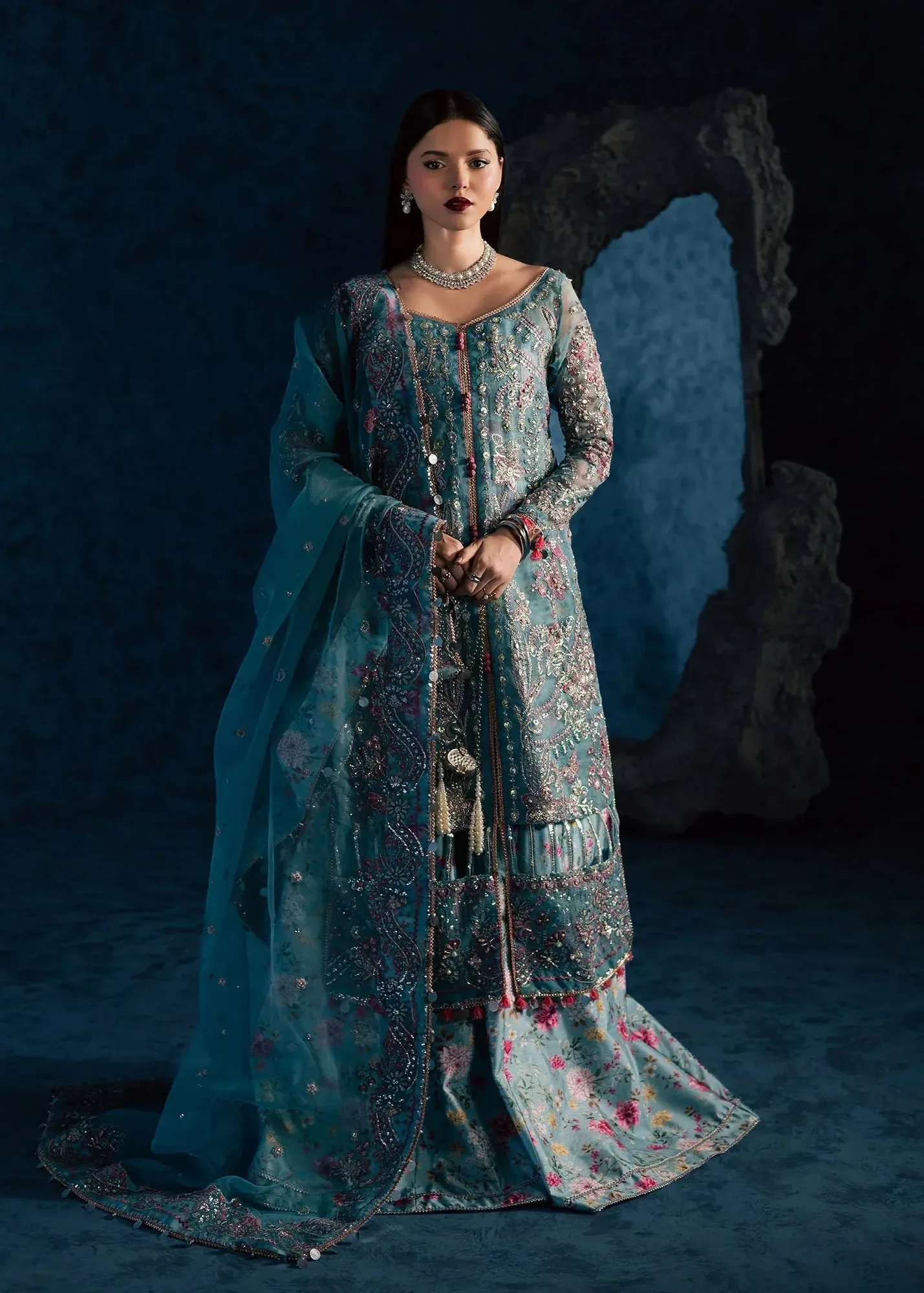 Maria Osama Khan Lamhay Wedding Festive Organza – view 1 – Poshaq