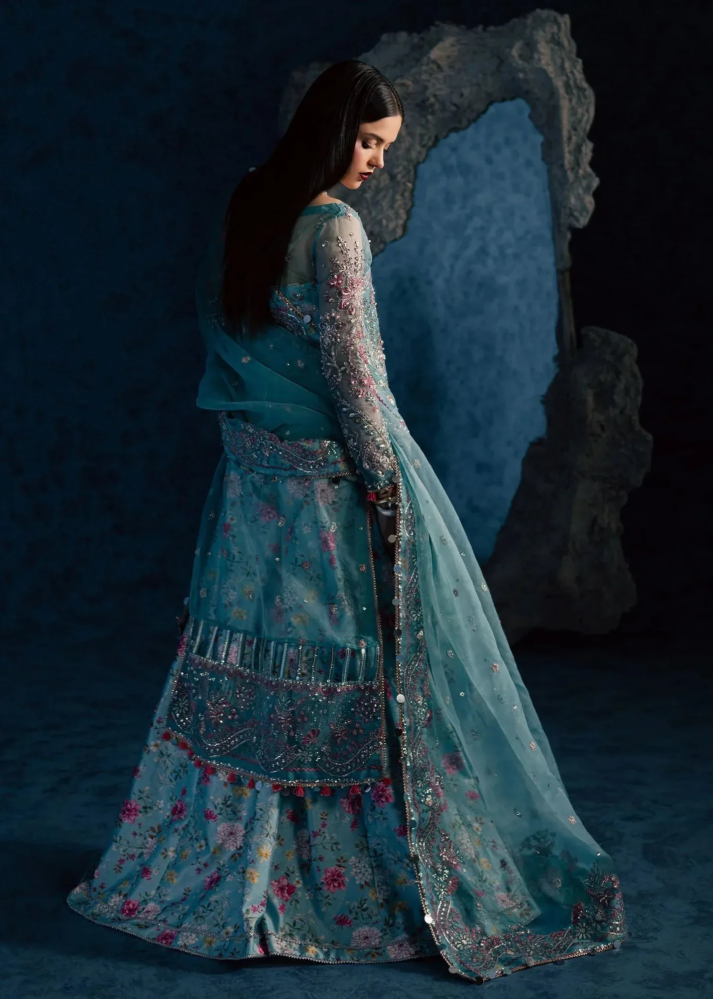 Maria Osama Khan Lamhay Wedding Festive Organza – view 2 – Poshaq