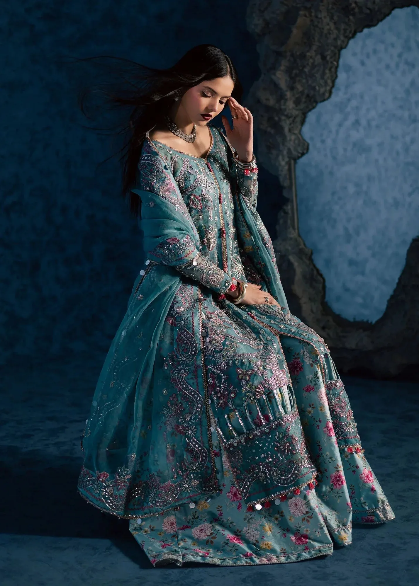 Maria Osama Khan Lamhay Wedding Festive Organza – view 7 – Poshaq