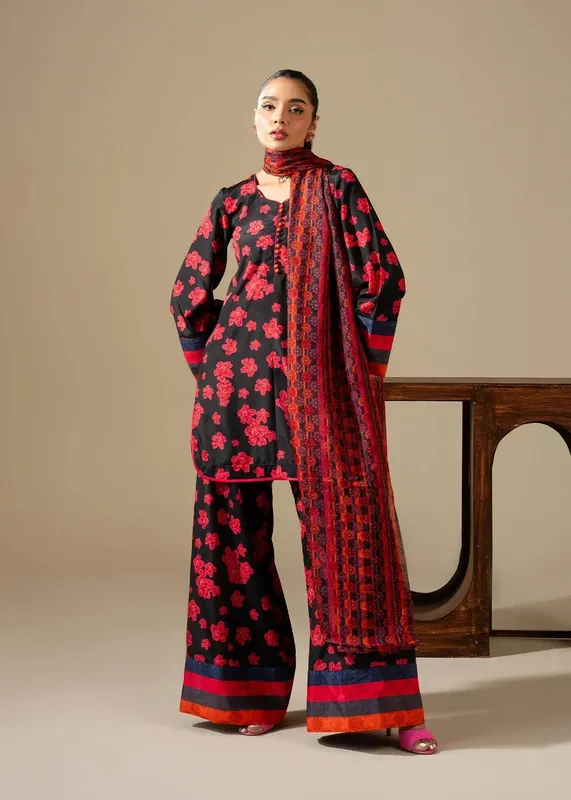 Maria Osama Khan Retro Vol 3 Black Tissue – view 1 – Poshaq
