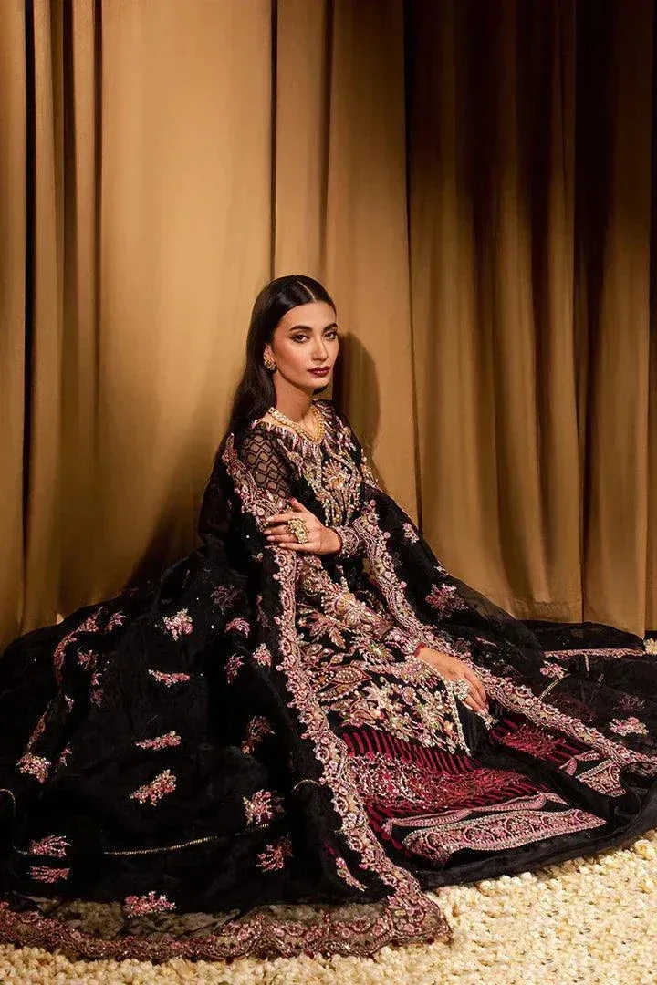 Maria Osama Khan Dastaan Festive Formals 23 Black Raw Silk – view 10 – Poshaq